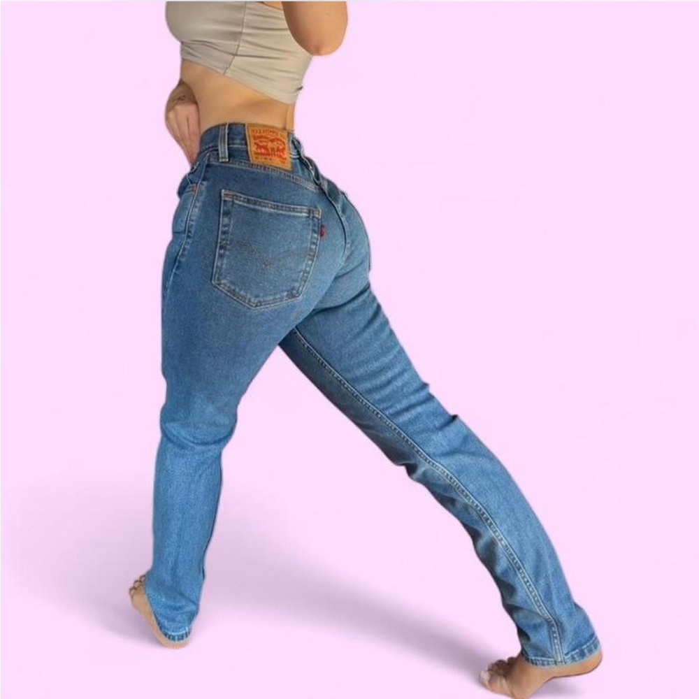 Levi's 512 Mid Rise Slim Taper Straight Leg Blue Denim Jeans